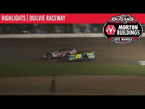 World of Outlaws Morton Buildings Late Models Ogilvie Raceway July 13th, 2019 | HIGHLIGHTS