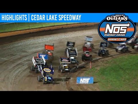 World of Outlaws NOS Energy Drink Sprint Cars Cedar Lake Speedway, July 6th, 2019 | HIGHLIGHTS