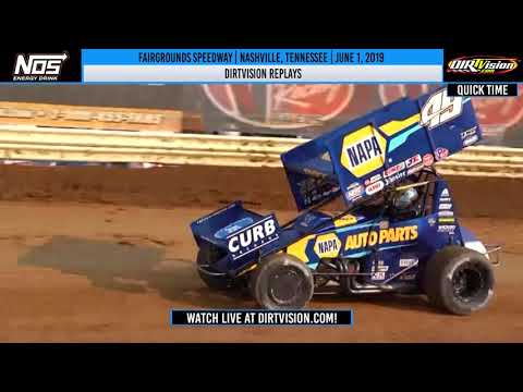 World of Outlaws NOS Energy Drink Sprint Cars Fairgrounds Speedway June 1, 2019 | DIRTVISION Replays