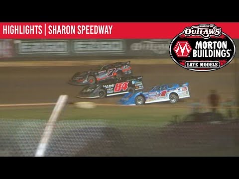 World of Outlaws Morton Buildings Late Models Sharon Speedway, August 30th, 2019 | HIGHLIGHTS