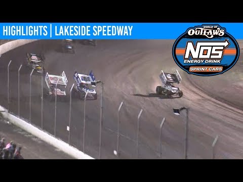 World of Outlaws NOS Energy Drink Sprint Cars Lakeside Speedway, October 18th, 2019 | HIGHLIGHTS