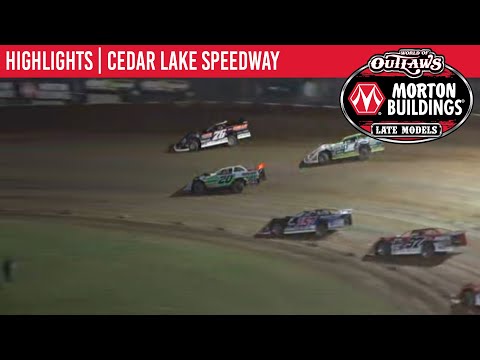 World of Outlaws Morton Buildings Late Models Cedar Lake Speedway August 6th, 2020 | HIGHLIGHTS