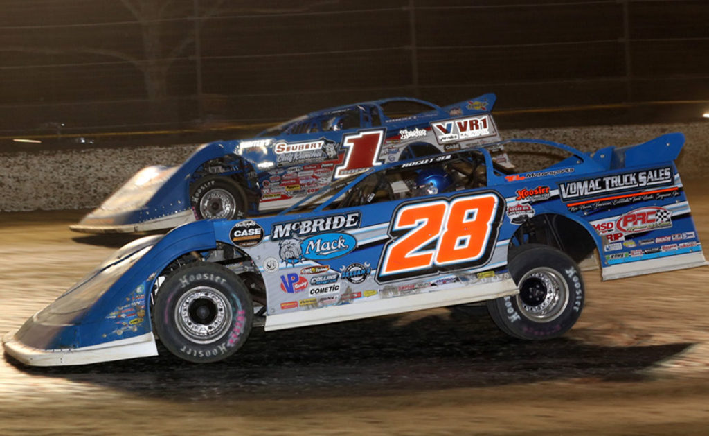 Dennis Erb Jr. races with Terry Page