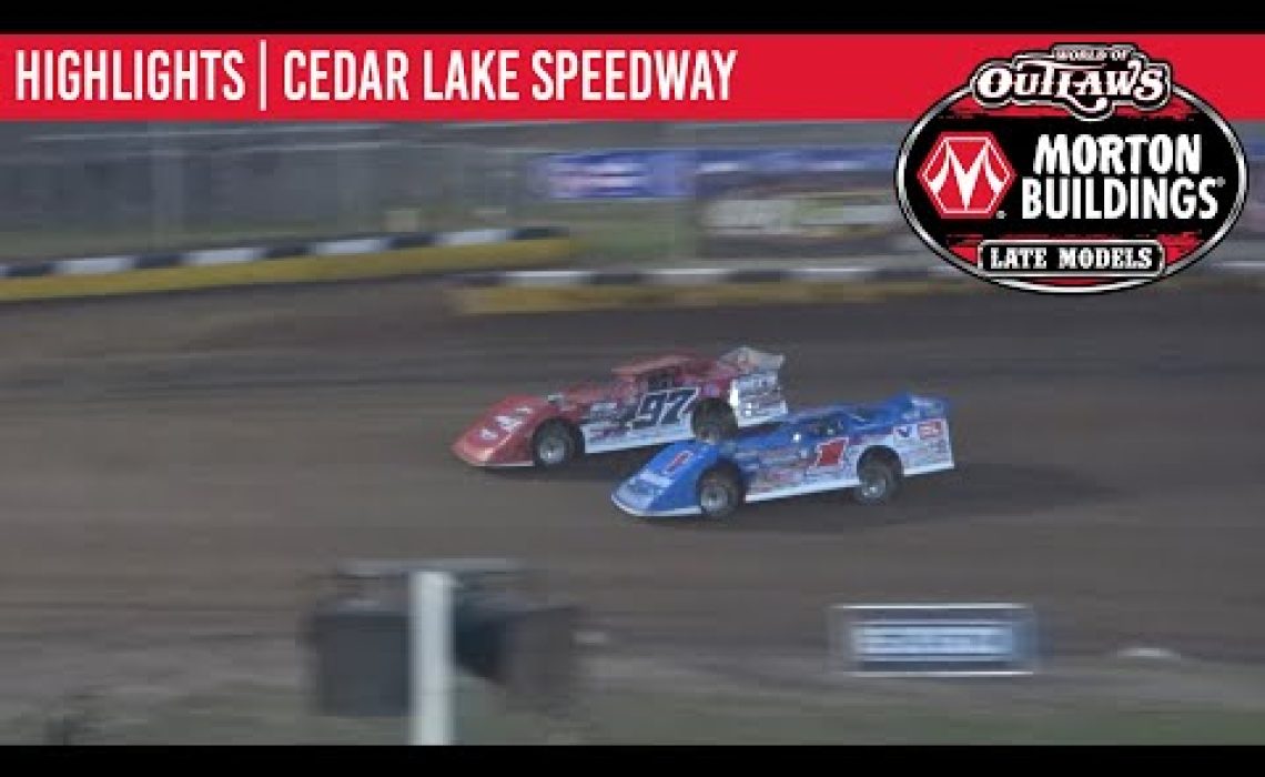 World of Outlaws Morton Buildings Late Models Cedar Lake Speedway, July 4, 2020 | HIGHLIGHTS