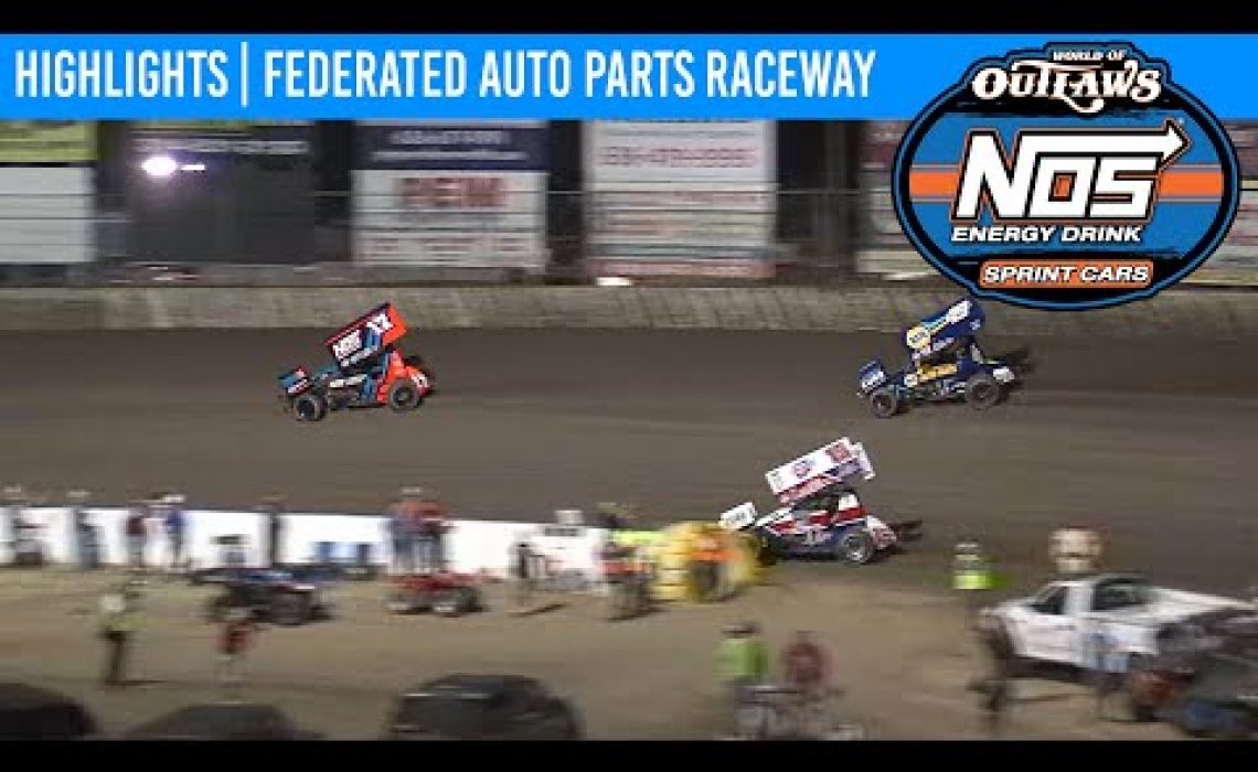 World of Outlaws NOS Energy Drink Sprint Cars Federated Auto Parts Raceway Aug. 7, 2020 | HIGHLIGHTS